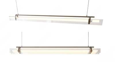 现代长条形吊灯3D模型下载